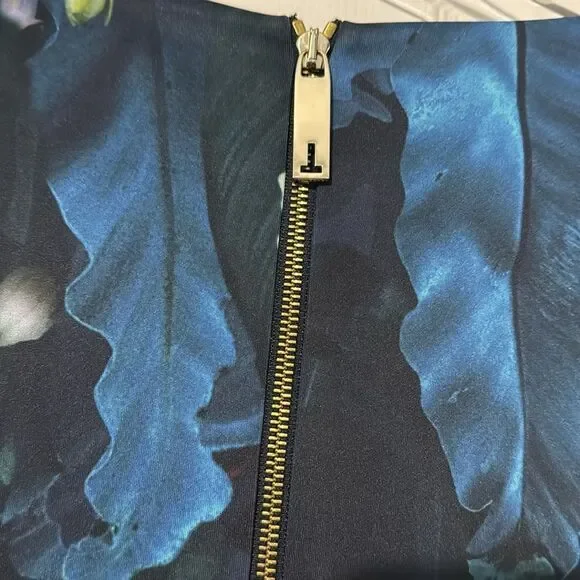 Ted Baker 'Antonya' Fuchsia Floral Midi Dress Size 3 US 8 - Picture 8 of 10